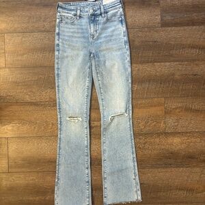NEW American Eagle Jeans high rise skinny kick next level stretch Size 0